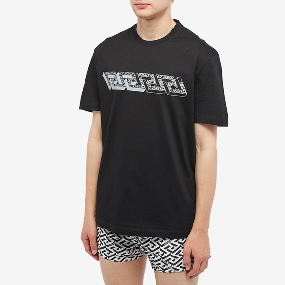 Versace Black 'La Greca' T-Shirt5XL